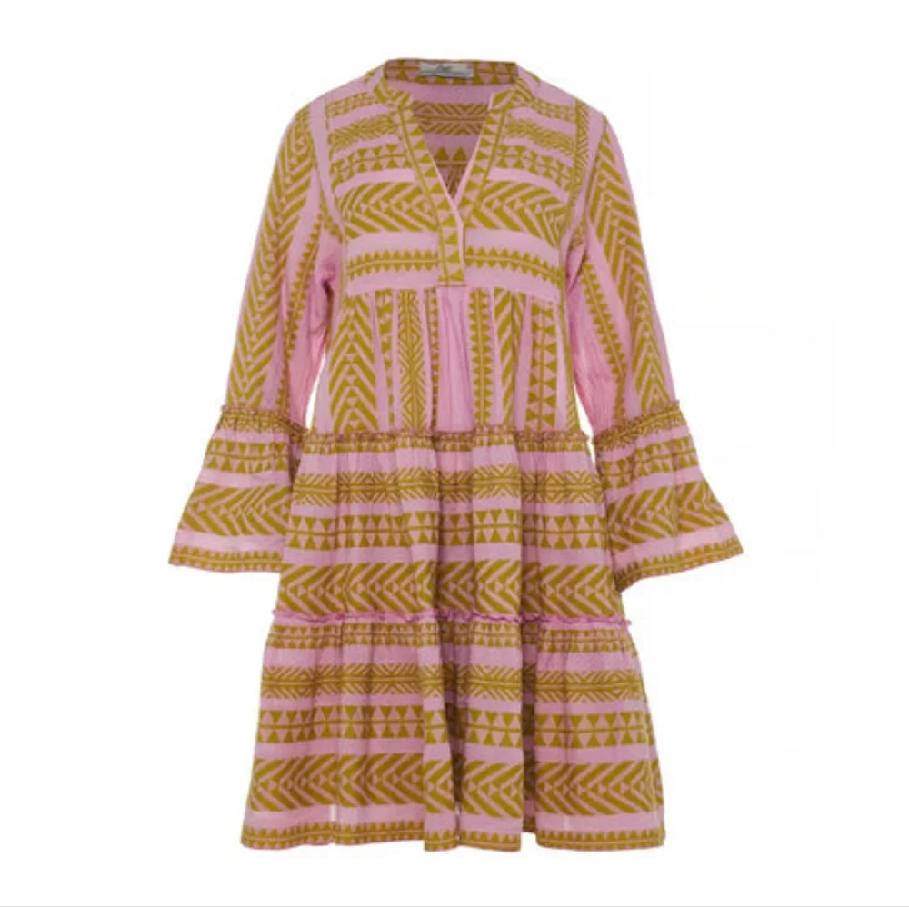 Devotion Twins Midi Dress Green Pink NWT Sz S - Picture 6 of 11